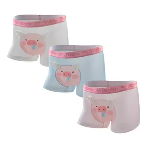 Men's Cute Winged Pig Print Boxer Trunks 3 Pack Silky Cooling Underwear  Wide Waistband Prefect Gift Choice