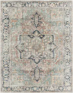 Kemer KMR-2307 Navy / Orange Rug