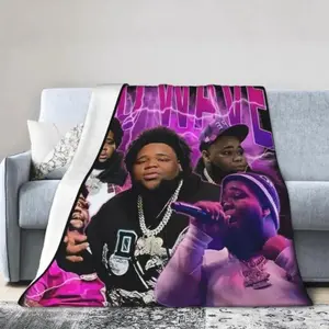 Soft Funny Rod Wave Printed Flannel Throw Blanket Lightweight Warm Plush Cozy Air Condition Blanket For Teens Couch Bed Sofa Living Room Chair Home Decor All Season Gift Idea