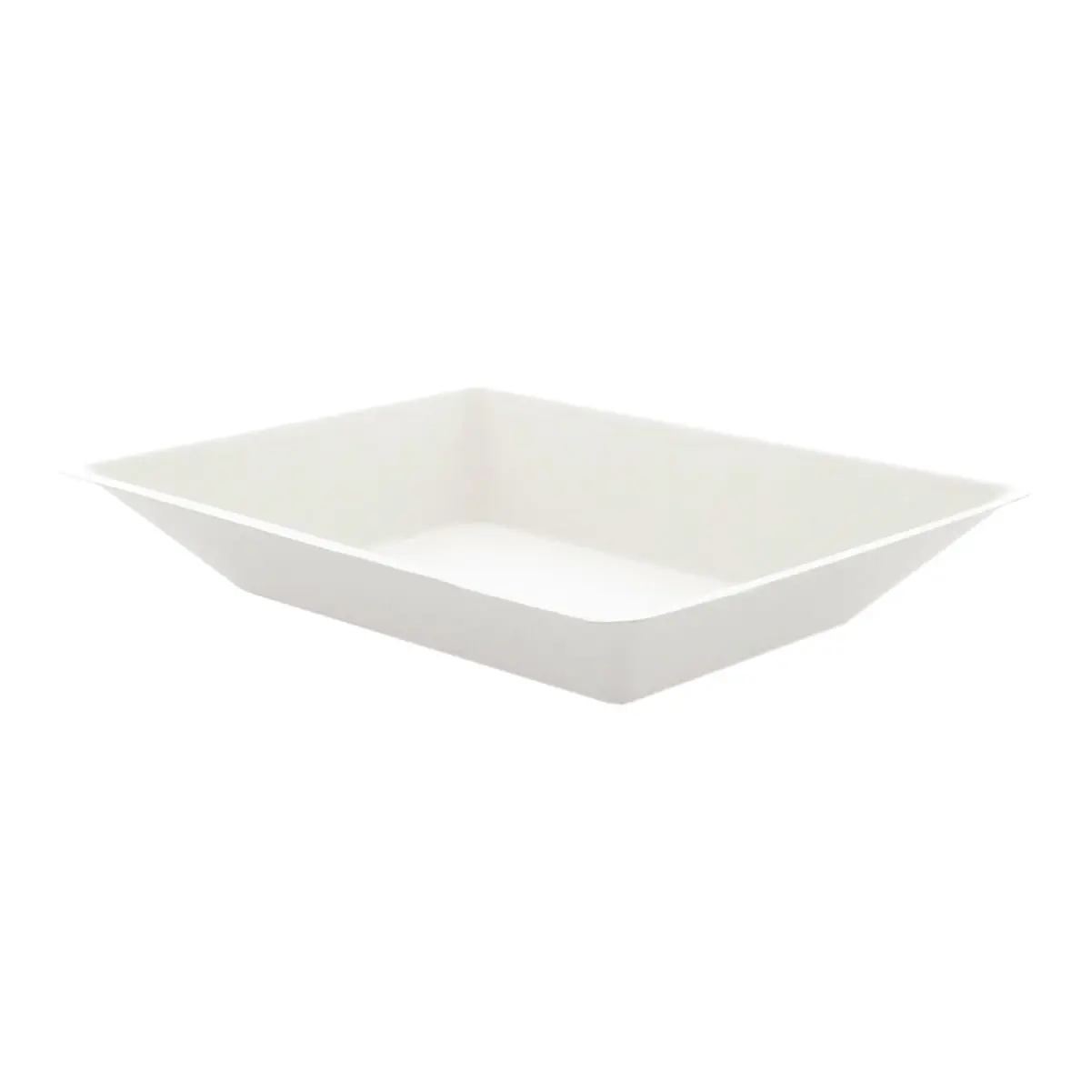 Packnwood 210ECOD1712F 6.6 x 5.1 x 1.1 in. ECO-Design White Sugarcane Plate - 15 oz - 500 Piece