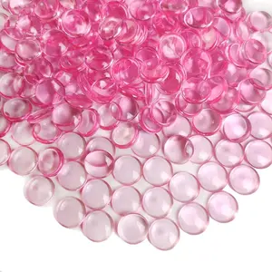 Valentines day spring easter decor 630 pcs 06 inch pink acrylic flat marbles vase fillers gems cabochons dome tilescrafts photo charmtable scatterwedding centerpiecescandle holder