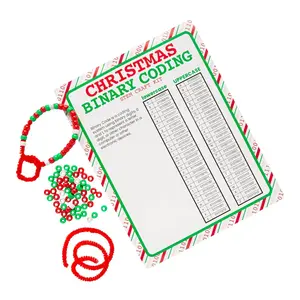 STEM Christmas Ornament Coding Activity Learning Challenge Craft Kit - Makes 12