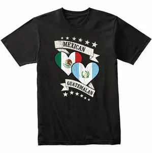 Mexican Guatemalan Heart Flags Mexico Guatemala T-Shirt