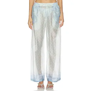 Shani Shemer Macey Pants in Aqua Shell Print