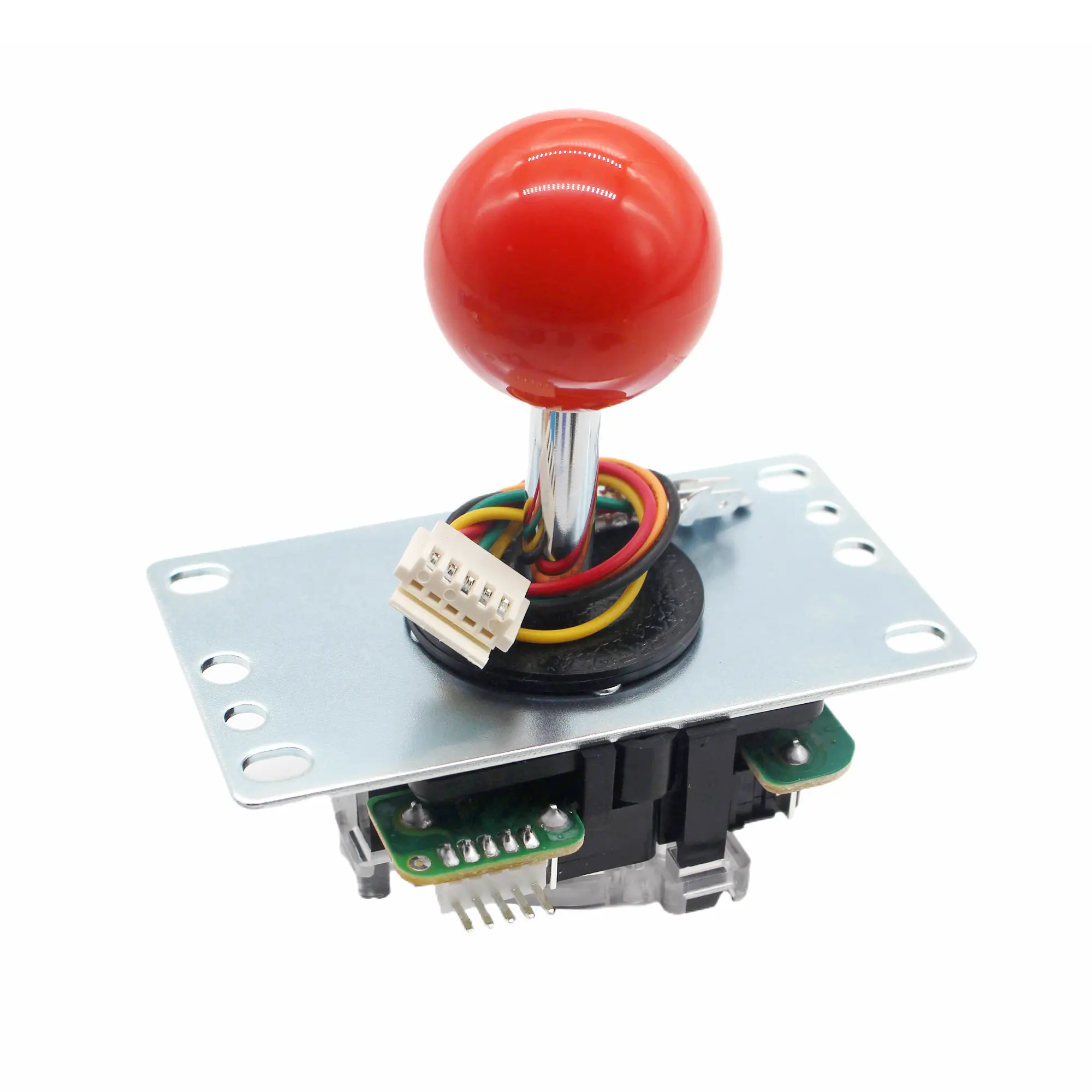 SANWA JLF-TP-8YT Sturdy Stainless Steel Lightweight Arcade Joystick - Japanese, 4 & 8 Way Adjustable Controller Accessory with Cable Connection, for Jamma Game Cabinets, Compatible with Catz Mad SF4 Tournament Ball Top