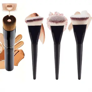 4 Pcs Professional Makeup Brush Set, Ombre Face Brushes for Foundation, Powder, Contour, Concealer, Blending Makeup Brush, Soft Synthetic Bristles No Shedding, Easy to Clean, Premium Cosmetic Brushes for Face Makeup