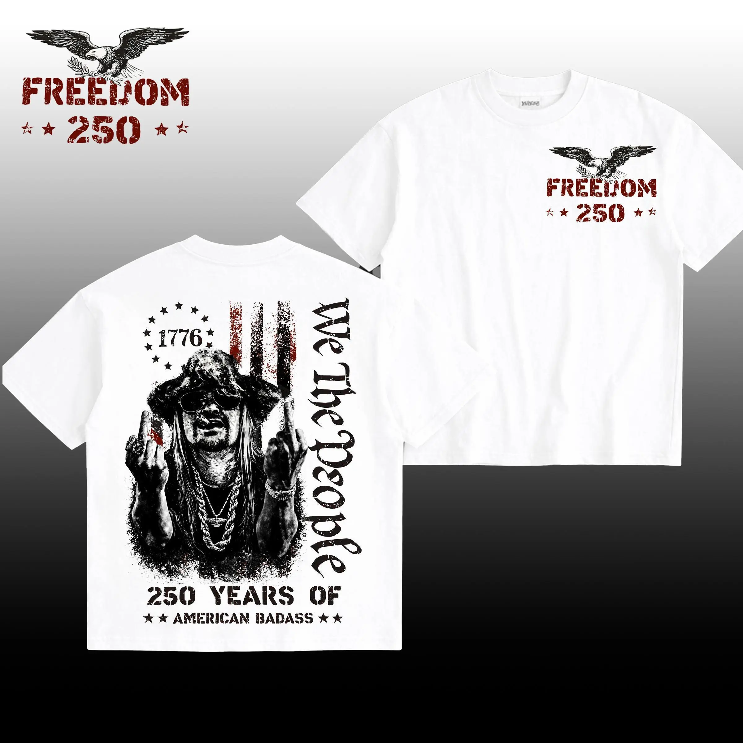 KID ROCK Freedom 250 We The People Graphic Women t shirt , Vintage Country Music Sweatshirt , Retro Rock Hoodie , Praise Jesus T-Shirt For Women, For Men, Fashion Cotton, Full Sizes, MADE IN USA