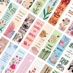 Flower & Letter Pattern Bookmark, 30pcs/set Cute Bookmark Card, Creative DIY Label Stickers, Office Stationery & Supplies, Gift for Readers, Book Reading Stickers