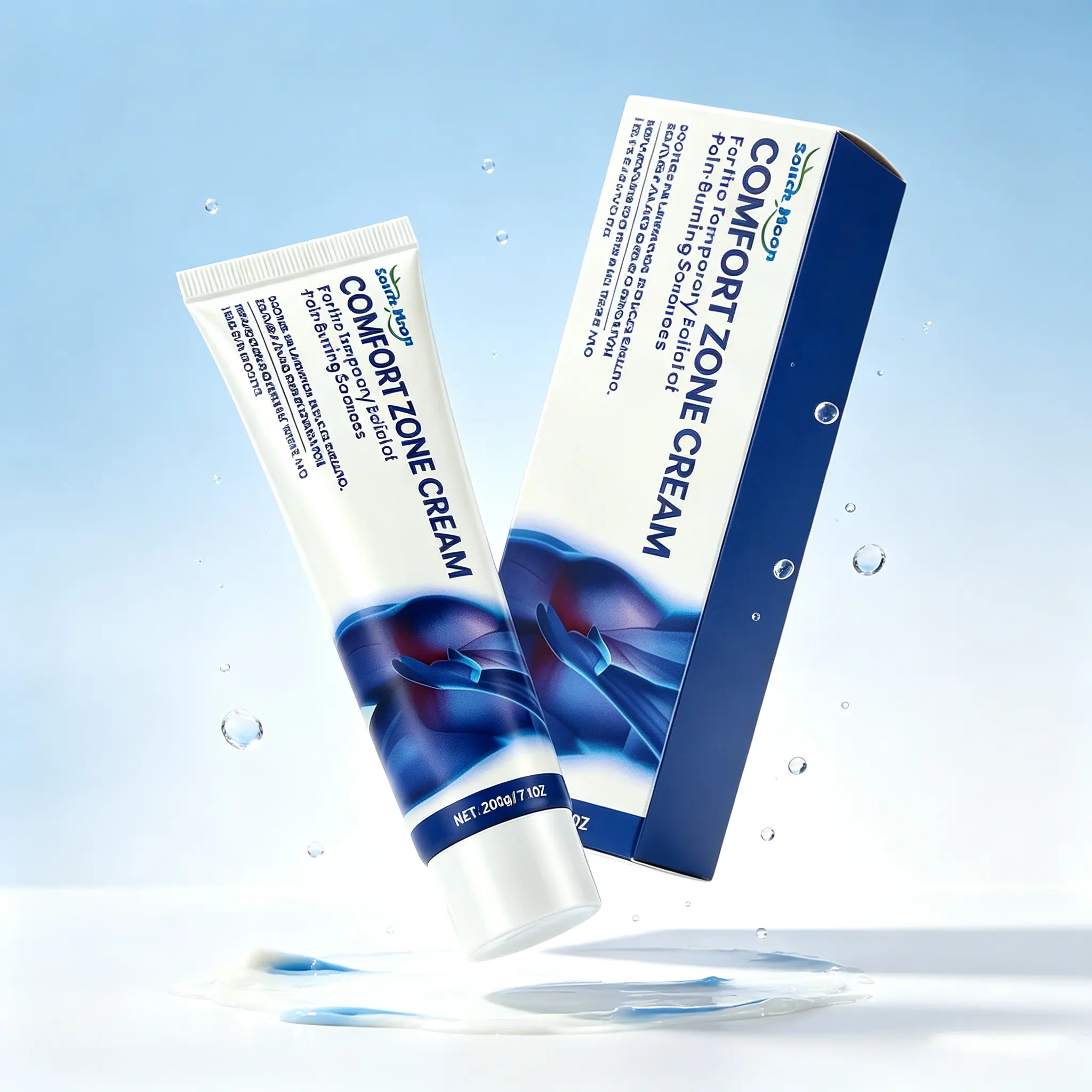 Natural Comfort Zone Hypoallergenic Moisturizing Cream, Fast Soothing Relief for Irritated Fragile Skin, Ideal for Perianal & Intimate Sensitive Zone Daily Care