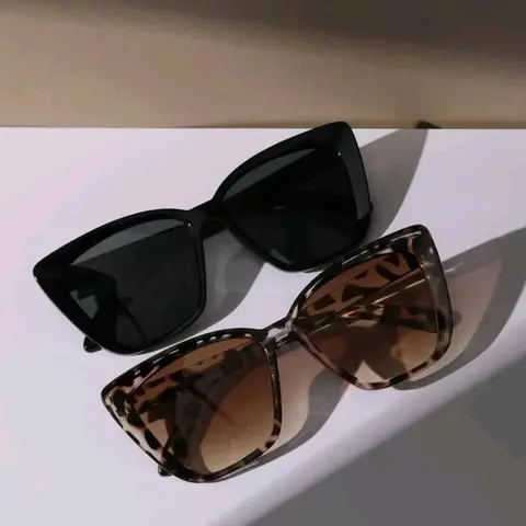 2024 Summer Unisex Simple Style Plain Color Sunglasses, 2 Pairs Vintage Trendy Cat Eye Frame Sunglasses for Everyday Use, Fashion Accessories for Outdoor Activities, Trendy Shades