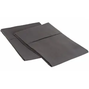 212 MAIN King Microfiber Pillowcases - Luxurious Solid Silver Bedding, Wrinkle-Free Microfiber Material