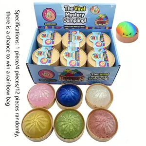 Large Soft Pressure Relief Toy Dumpling Squishies, Soft TPR, Random Color, Children's Gift Graduation Gift, Anime Design Silicone