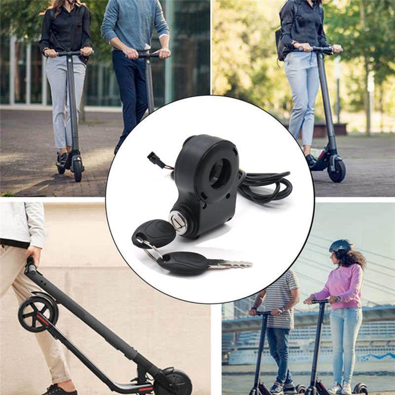 E-Bike Lgnition Lock Key Thumb Throttle Switch Power for KUGOO M4 M5/Xiao Mi M365 Universal Electric Scooter Accessories
