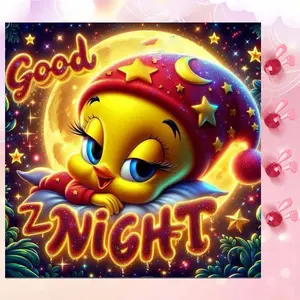 5D DIY Full Drill Round Diamond Painting - Diamond Art Kit, Birds and Moon Mosaic, Canvas - DIY Decor, Home Wall Decor, Suitable for Halloween, Christmas, Birthday and Anniversary Gifts