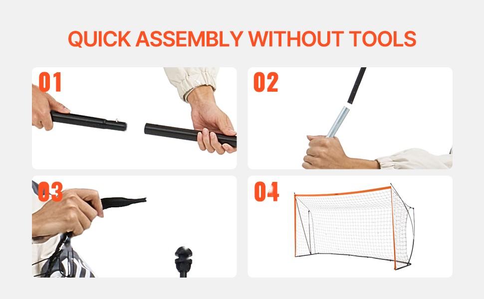 12 X 6 Ft Portable Soccer Goal For Kids, Backyard Training Net With Carry Bag, Sturdy Frame, Weather-Resistant Net, Easy Setup, Ground Stakes Included, Ideal For Outdoor Practice And Small-Sided Games