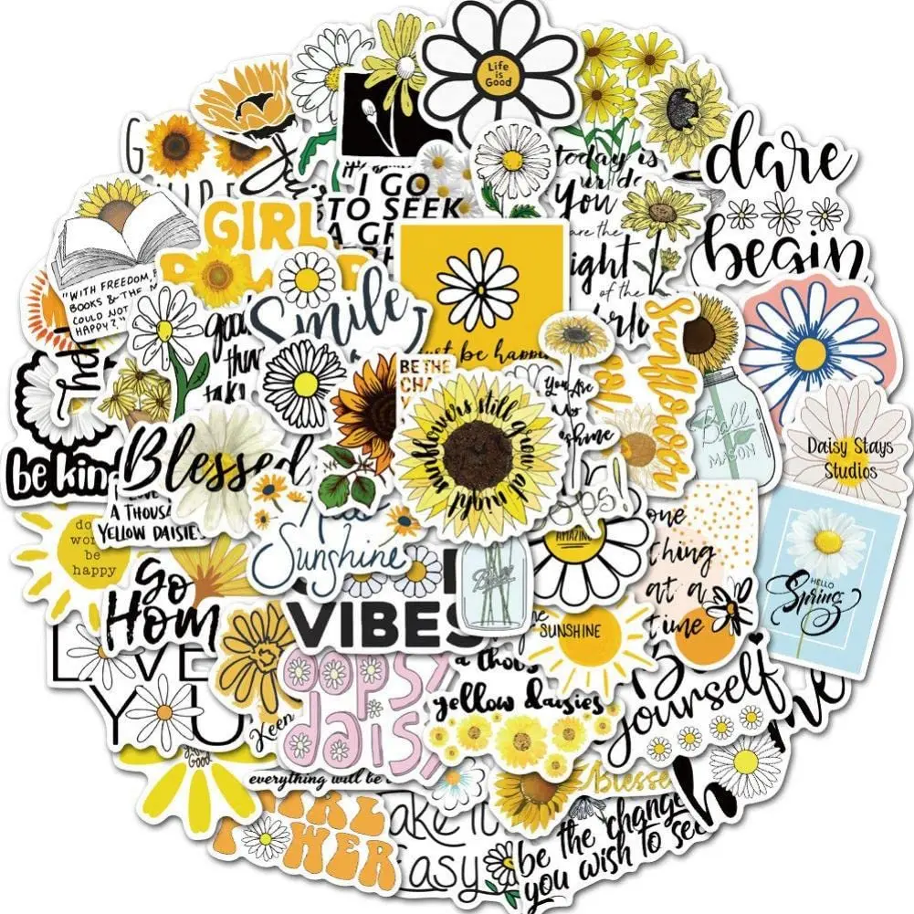 50Pcs Waterproof Inspirational Stickers Pack - Motivation Decor Accessories for Scrapbooking, Laptop, Water Bottle (Office Stationery Labels)