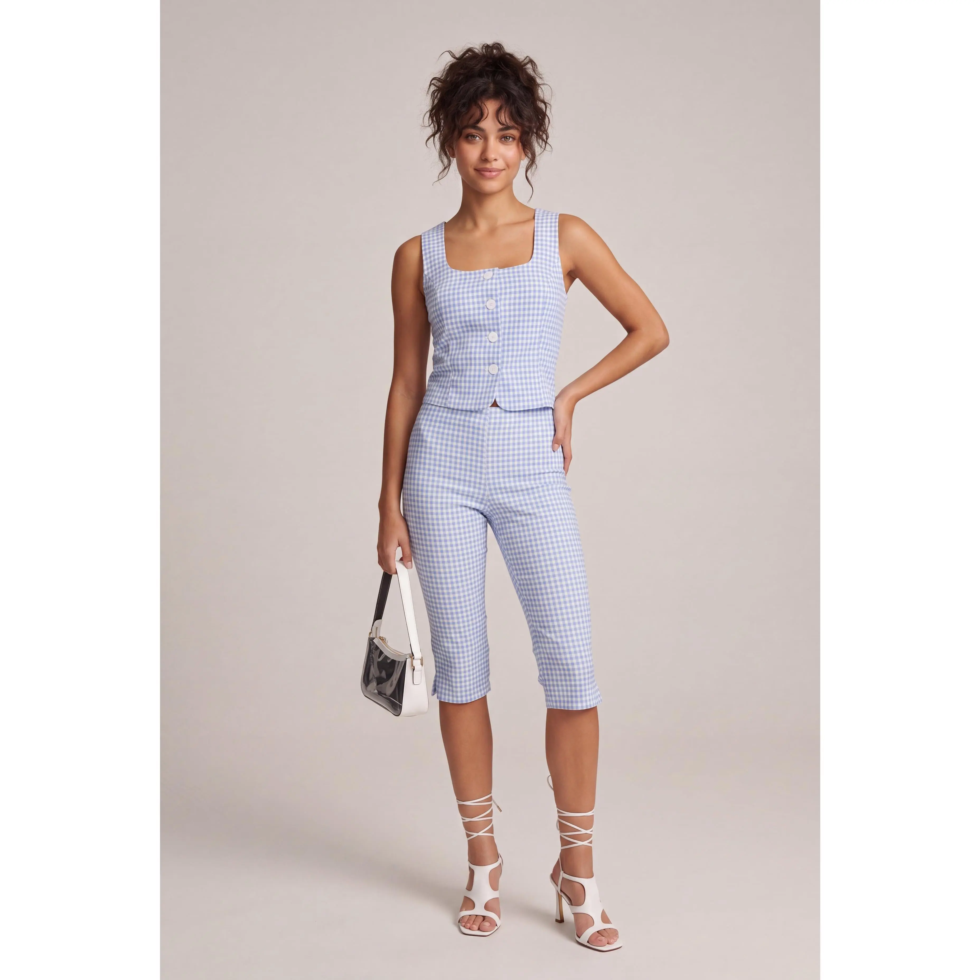 Gingham Skinny Capris
