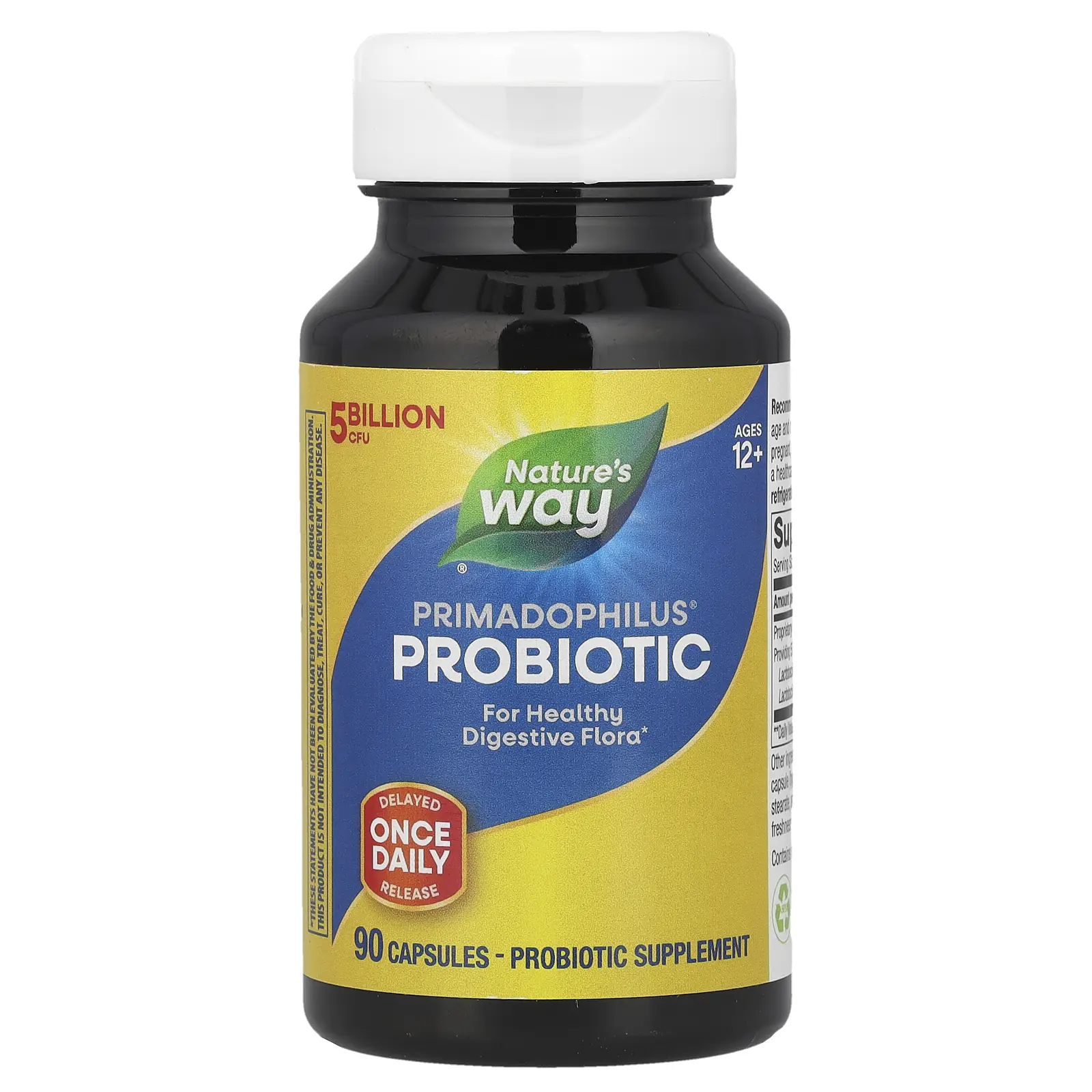 Nature's Way Primadophilus® Probiotic, Ages 12+, 5 Billion CFU, 90 Capsules