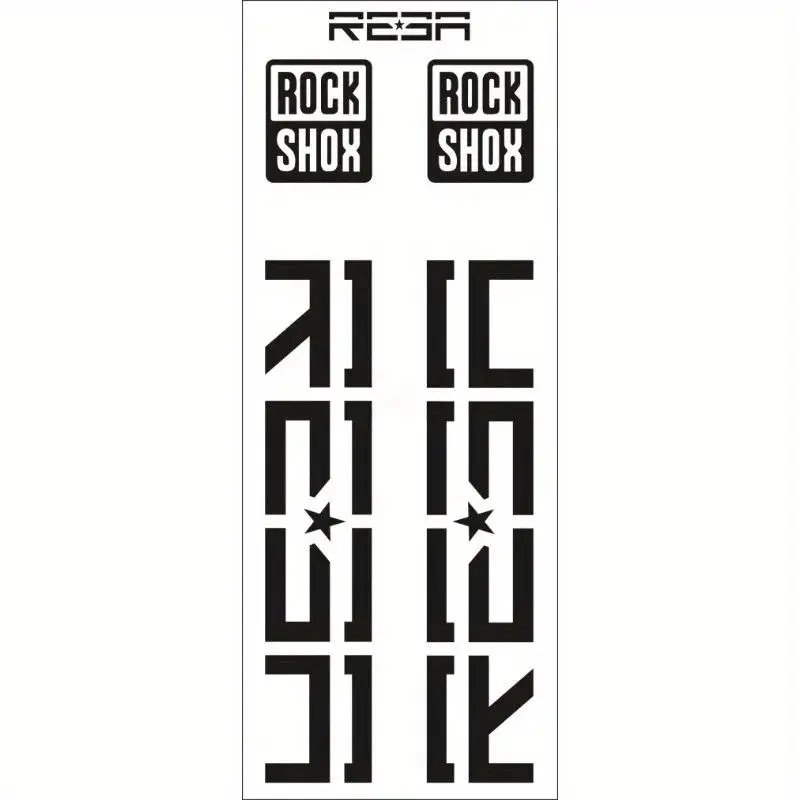 Mountain bike front fork ROCKSHOX REBA sticker 3-piece set, bicycle decorative sticker