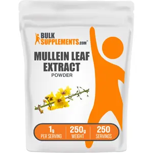 BulkSupplements Mullein Leaf Extract Powder - Edible - Herbal Tea Mullein Leaf - Natural Antioxidants - 250g - 1g per Serving
