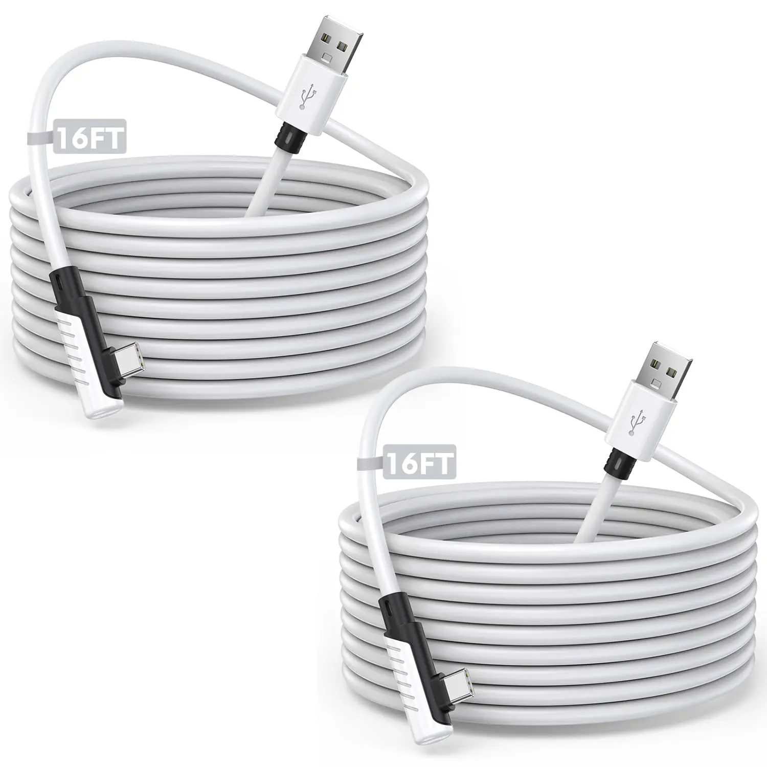16 Feet Link Cable for Quest 3S,VR Cable Compatible with Meta Quest 3S/Quest 3/Oculus Quest 2/Pico 4 Accessories and PC/Steam VR,16FT USB 3.0 to USB C Link Cable High Speed Data Transfer Link Cord