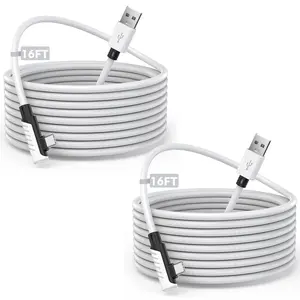 16 Feet Link Cable for Quest 3S,VR Cable Compatible with Meta Quest 3S/Quest 3/Oculus Quest 2/Pico 4 Accessories and PC/Steam VR,16FT USB 3.0 to USB C Link Cable High Speed Data Transfer Link Cord