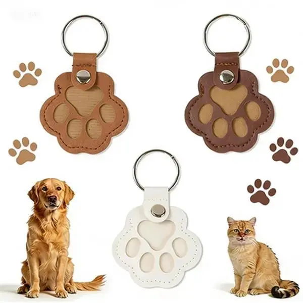 Cute Pets Fur Memory Charm – Paw-Shaped Charm for Collecting Pet Fur, Memorial Gift for Cat or Dog Lovers, Keychain or Necklace Decoration