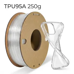 Tpu 95a Printing Material 1.75mm 250g, Flexible Durable Tear-Resistant, Smooth Print No Clogging, Compatible with Creality Bambu Lab Prusa