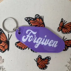 Purple Motel keychain