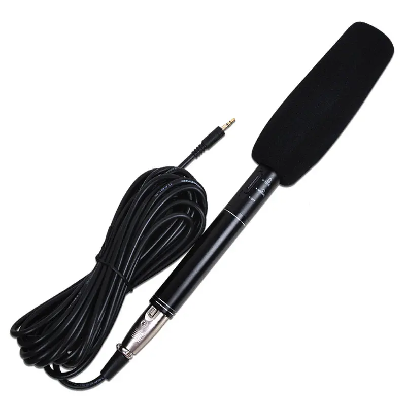 Wired Camera Microphone with 3.5 mm Jack, Mount & Durable Build for Camcorder DSLR DV Audio Recording, News Interview Use, Compact Noise-Reducing Design
