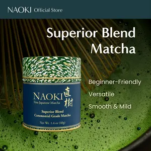 Naoki Matcha Superior Ceremonial Blend – Authentic Japanese First Harvest Ceremonial Grade Matcha Green Tea Powder from Uji, Kyoto