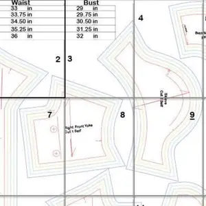 Round Collar Button-Up Blouse Sewing Pattern – Printed Templates (A0 / A4 / Letter Sizes)