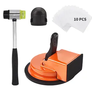 Laminate Flooring Gap Repair Tool Kit, Floor Suction Cup Puller with Rubber Mallet, 10 Reusable Adhesive Pads & Knee Pad for Hardwood Floor Installation