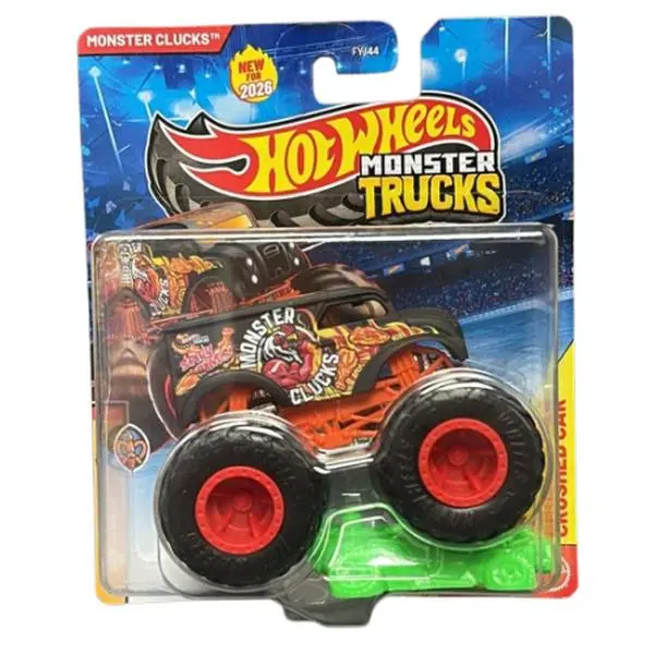 Mattel - Hot Wheels Monster Truck Snack Pack - MONSTER CLUCKS & CRUSHED CAR [JHY47]