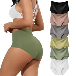 High-Waist Seamless Women’s Underwear — Invisible Full-Coverage Briefs, Breathable, 6-Pack, Sizes S–XXL, Gift Idea