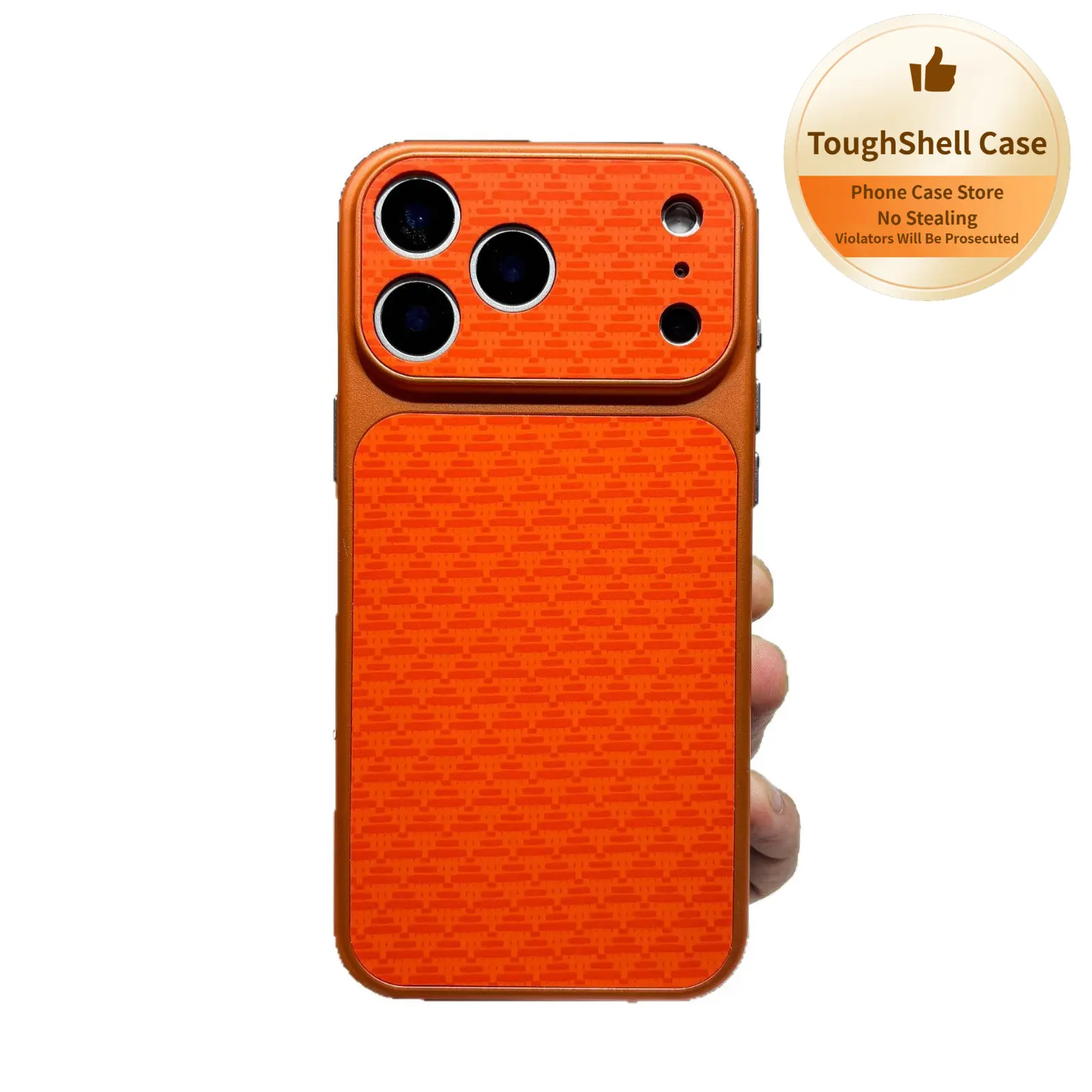 Luxury Smartphone Casing - Customized Simple Diamond-Designed Magnetic Shockproof Polycarbonate Hard Shell with Leather Texture, Wireless-Friendly Business Accessory for iPhone 17 Pro Max/16/15/14, Full Cutout, Magnetic Snap Phone Accessories