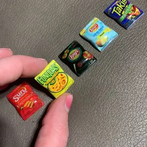 Resin Mini Snack Bags Set, Blyth Ob11 Doll Accessories, Plastic Material Not Magnetic, Random Styles Available, Ideal for Collectors