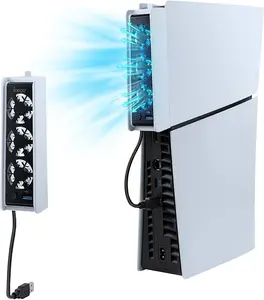 Temperature-Controlled Cooling Fan For PS5 Slim Game Host Adjustable 3-Speed Fans Digital/Disc Version