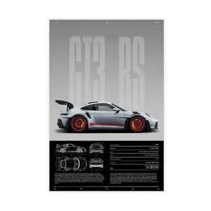 [Sale up to 30% – Ends Soon] P0rsche 911 GT3 RS Posters 992 Hyper Car Premium Wall Art Poster Unframed HD Print Home Office Decor Unique Trendy Gift