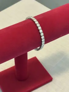 Elegant Simplicity Moissanite 5mm 7.5" Tennis Bracelet Simple Design Jewelry Piece for Everyday Wear Sparkling Moissanite Stones Comfortable Fit