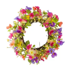Northlight Wild Flowers and Berries Spring TwigWreath