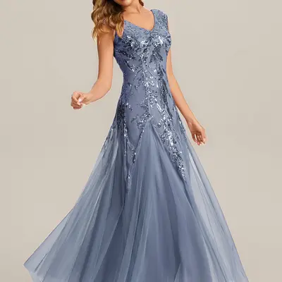 macy's blue sequin dress Prom Macys Suit Dresses Macy's Blue Sparkly Prom Dress