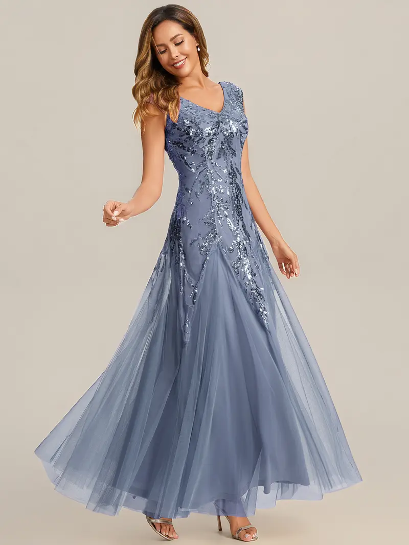 slim fit dress slacks ASHLEYlauren 11711 Beaded Spaghetti Strap Gown main image 1