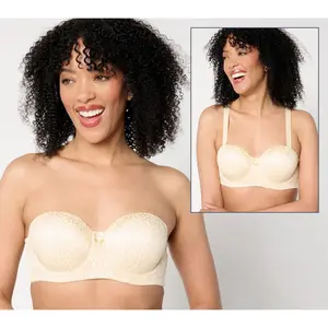 Breezies Wild Rose Lace Strapless Underwire Bra