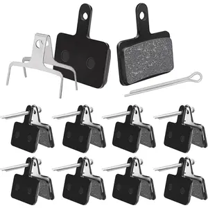 8 Pairs   Pads Compatible with Tektro Shimano Trp Deore Brakes  High Performance  Pads Disc  Pads Spring for Mountain  Disc Brakes  Pads (Black Semi Metallic)