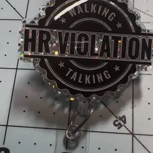 HR Violation Badge Reel with Walking Talking Features for Secure Employee Identification