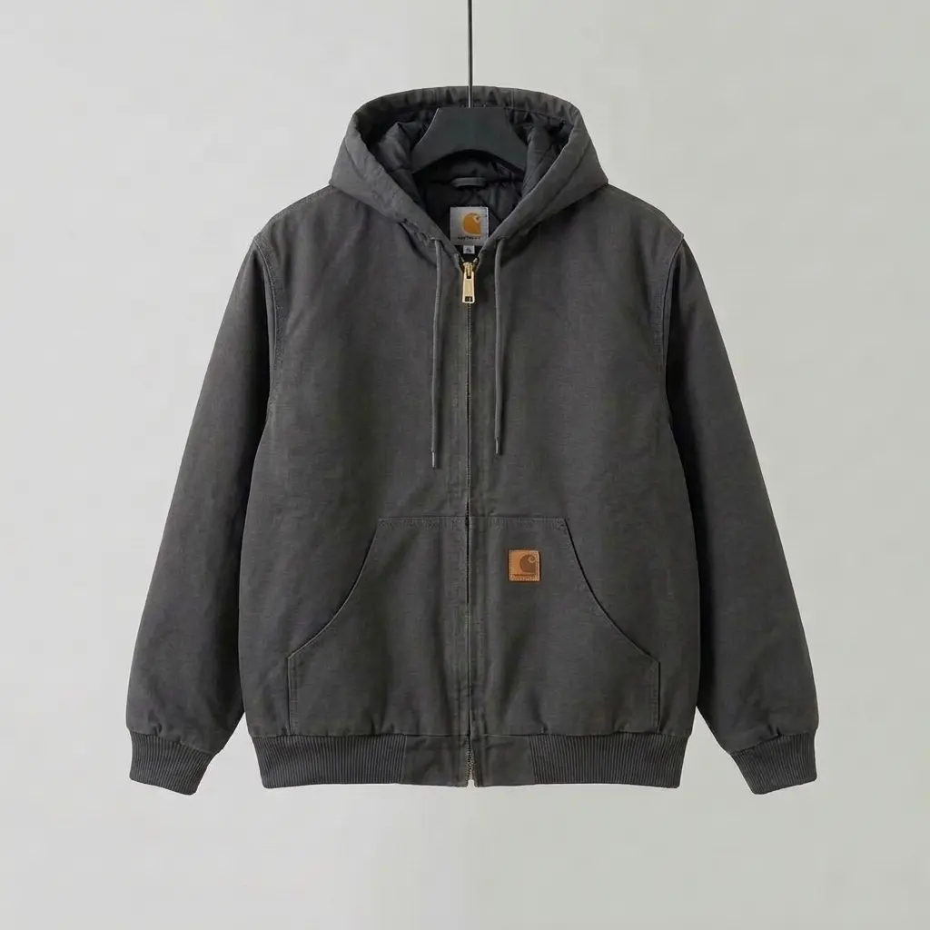 Carhartt Men Relaxed Detroit Canvas Work Jacket, Heavyweight Washed Long Sleeve Outerwear in Assorted Tones