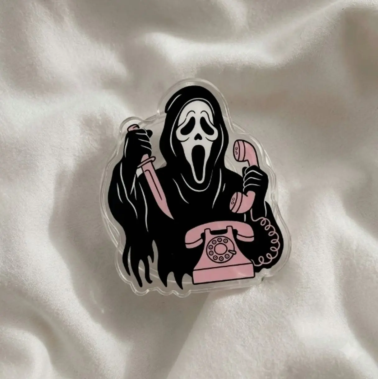 Horror Movie Killer Phone Grip - Spooky Ghost Mask Phone Holder