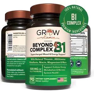 Vitamin B-Complex Capsules for Women & Men - Vitamin B12, B1, B2, B3, B5, B6, B7 & B9 - B Complex with Vitamin C & Choline - Energy, Brain & Mood - 90 capsules