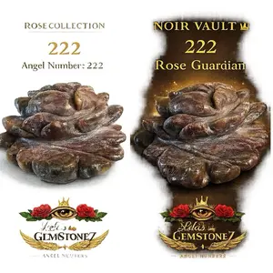 Lela's Gemstonez 444 Desert Flame Guardian Polychrome Jasper 0.66 LB Rose One-of-One Hand-Carved Organic Form for Grounding Transformation Stability crystals Crystal Home mineral collection energy protection